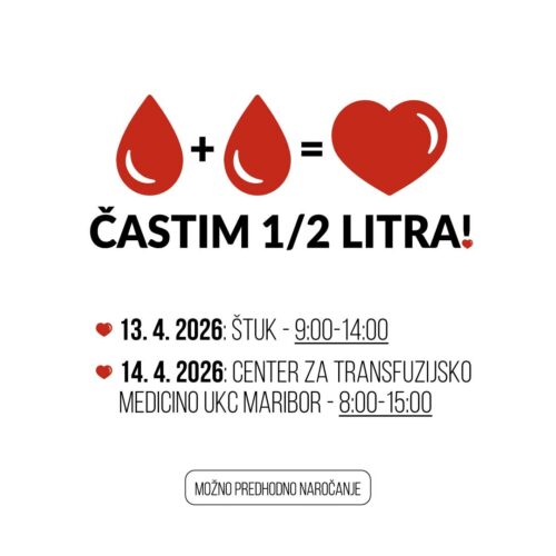 Študentska krvodajalska akcija || "Častim ½ litra!" - v Mariboru